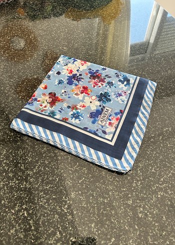 Çiçek Desenli Pileli Bohem Kadın Eşarp - Görsel 9