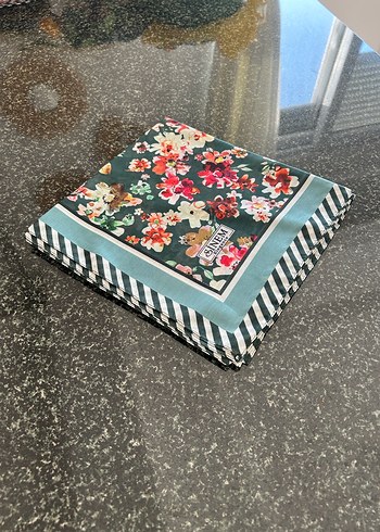 Çiçek Desenli Pileli Bohem Kadın Eşarp - Görsel 14