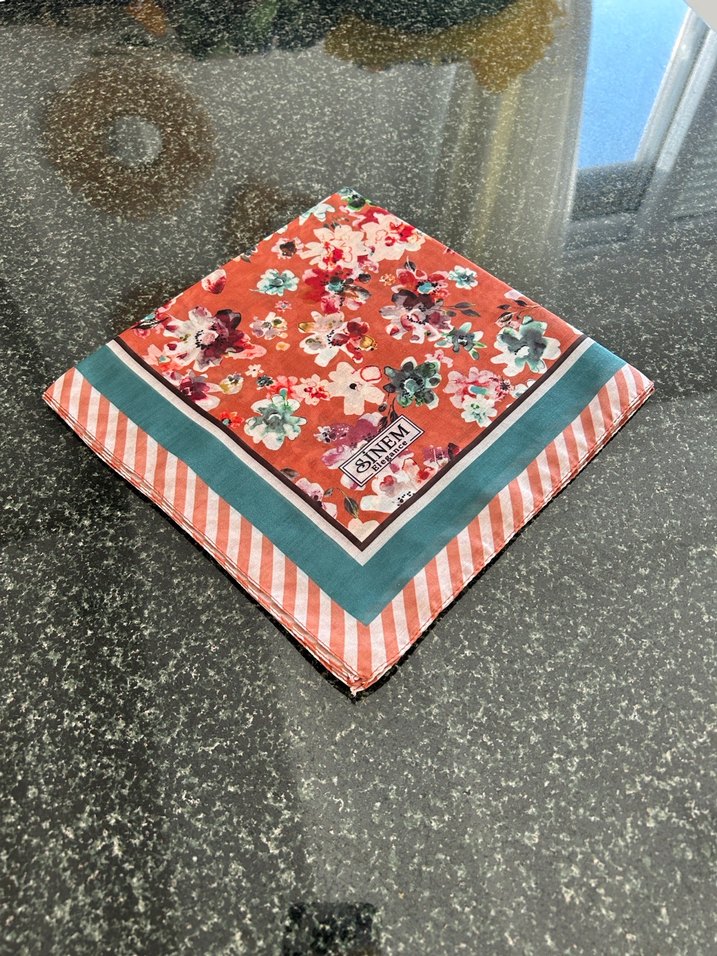 Çiçek Desenli Pileli Bohem Kadın Eşarp - Görsel 5