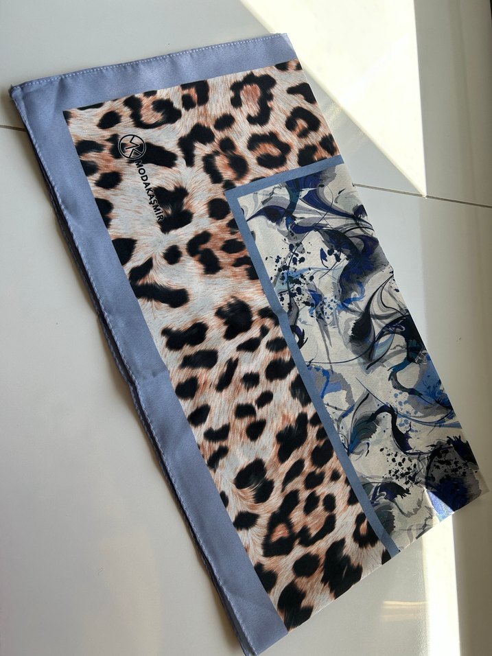 Modakaşmir Leopar Desenli Kadın Eşarp - Görsel 4