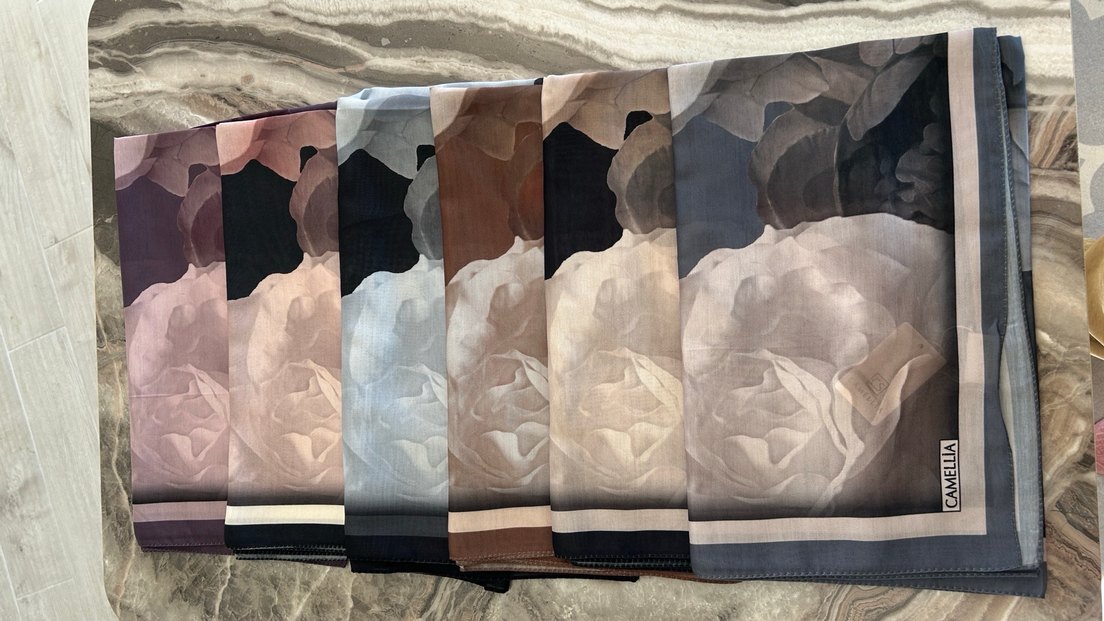 Lotus Desen Soft Pamuk Şal - Görsel 3