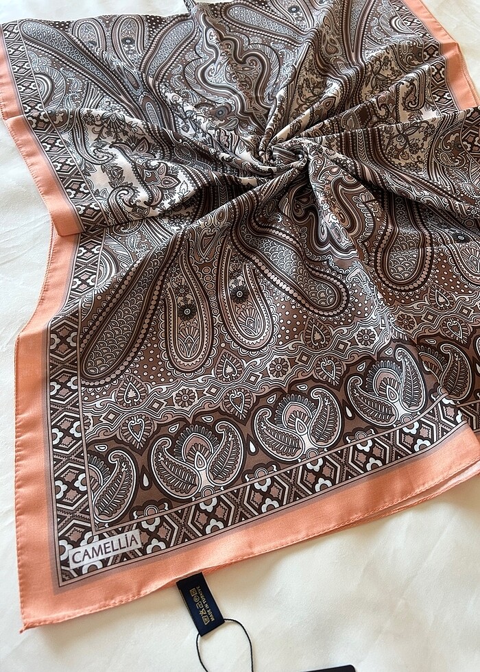 Soft Pamuk Retro Desen Şal - Görsel 4