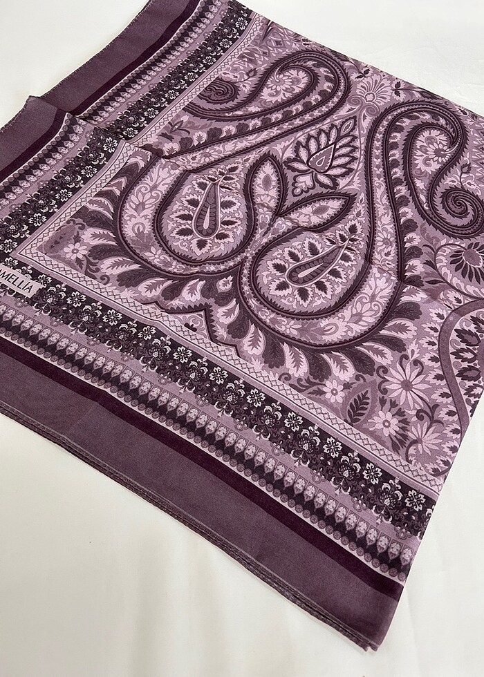 Soft Pamuk Desenli Eşarp - Görsel 4