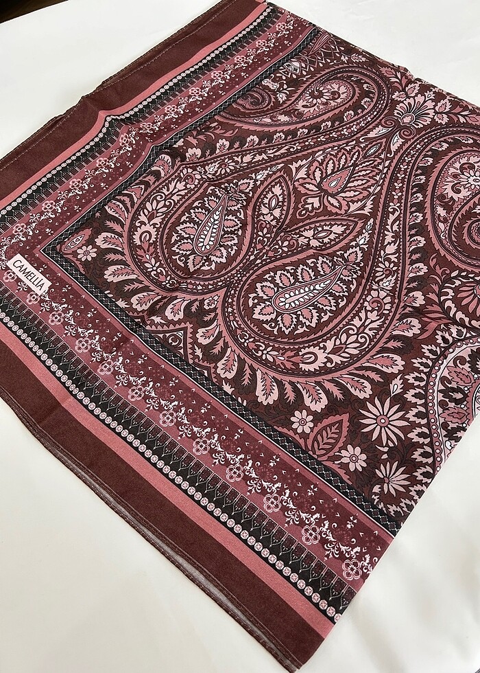 Soft Pamuk Desenli Eşarp - Görsel 3