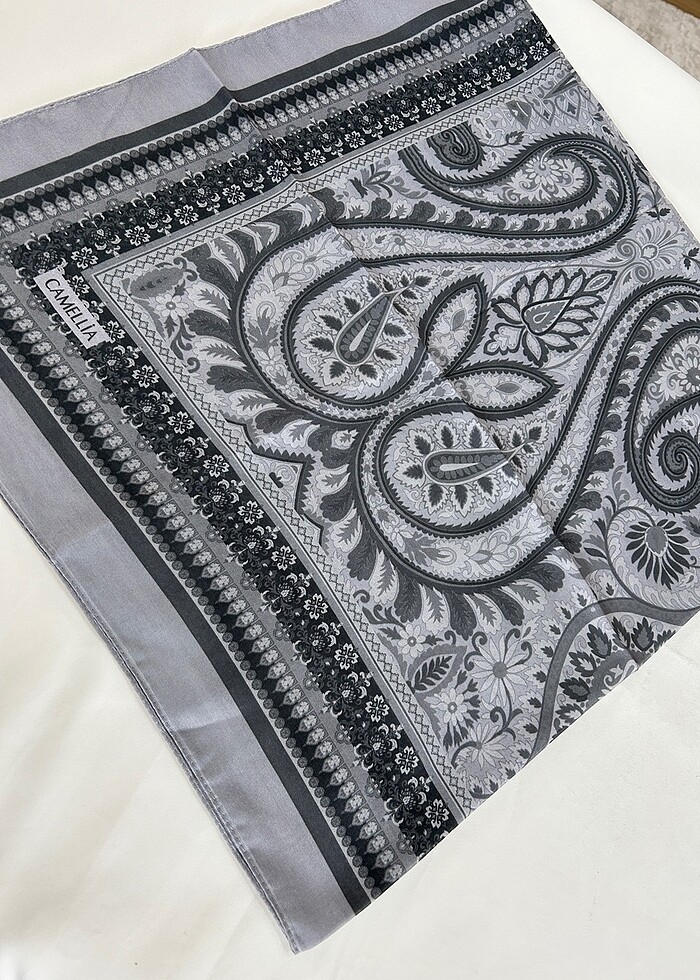 Soft Pamuk Desenli Eşarp - Görsel 5