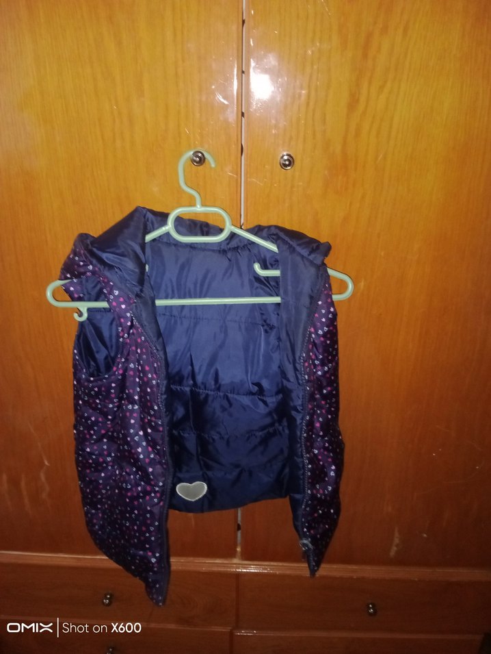 Kız Çocuk Lacivert Kapüşonlu Fermuarlı Yelek - Görsel 4