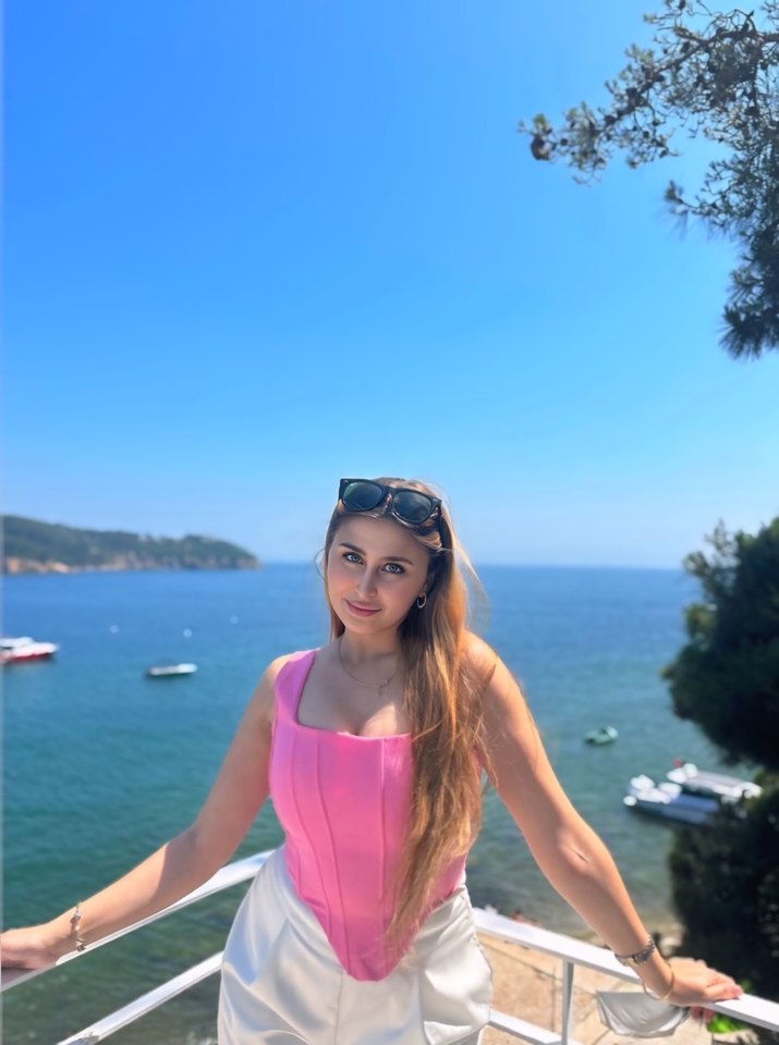 Pembe Mini Bağlama Desenli Kadın korse bluz - Görsel 3