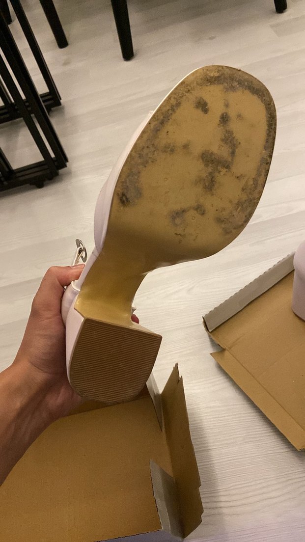 Beyaz Tokalı Platform Topuklu Kadın Abiye Ayakkabı - Görsel 4