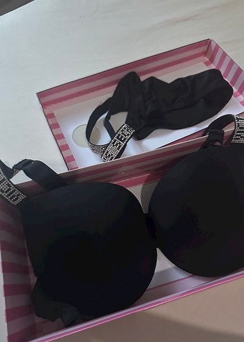 Victorias secret Siyah Goth Spor Sütyeni Taş Detaylı - Görsel 4