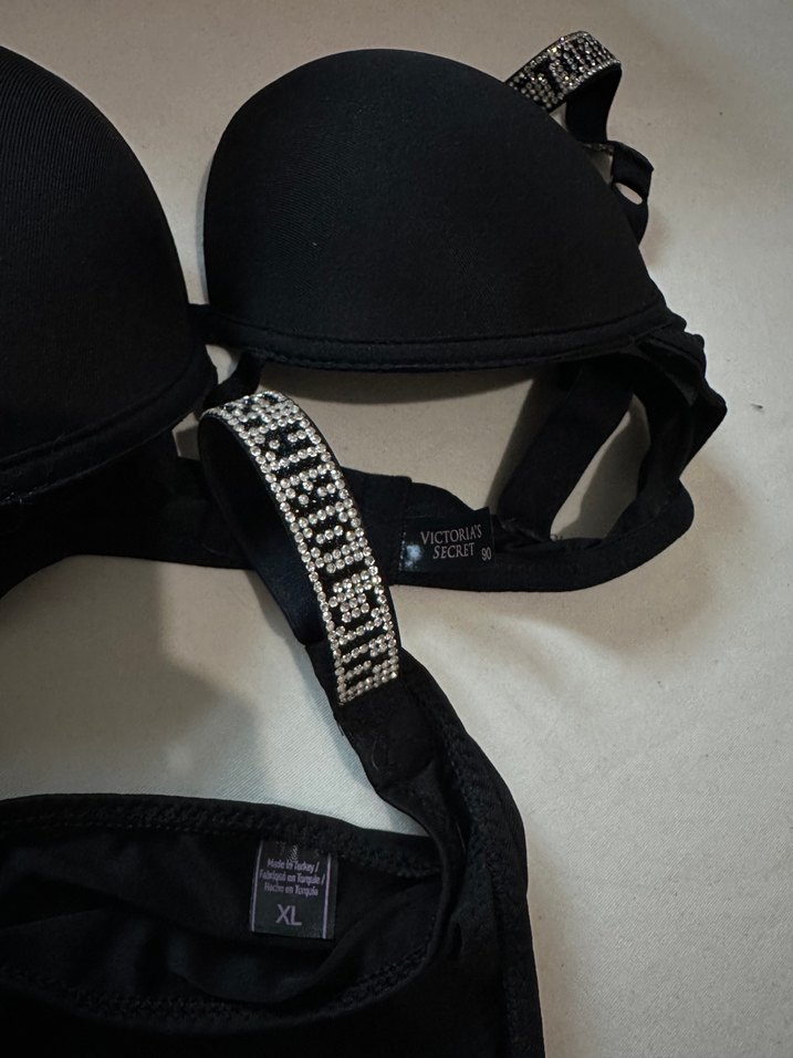 Victoria's Secret Siyah Mini Sütyen ve Külot - Görsel 2