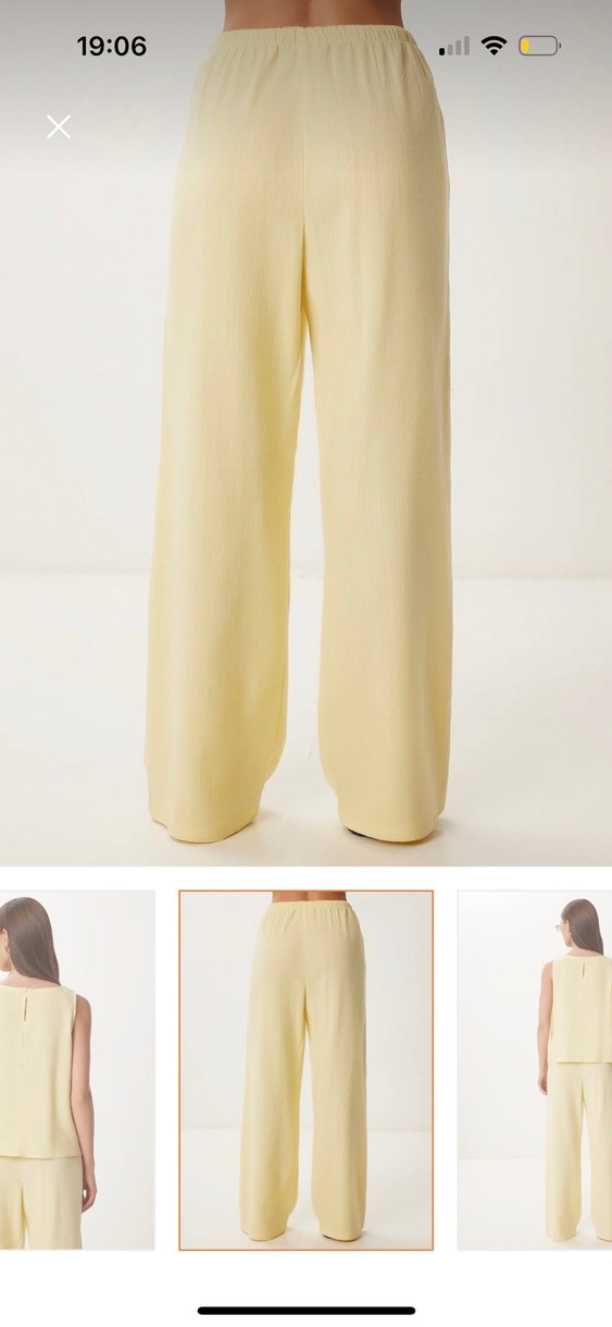 Sarı Kadın kumaş takım - Görsel 4