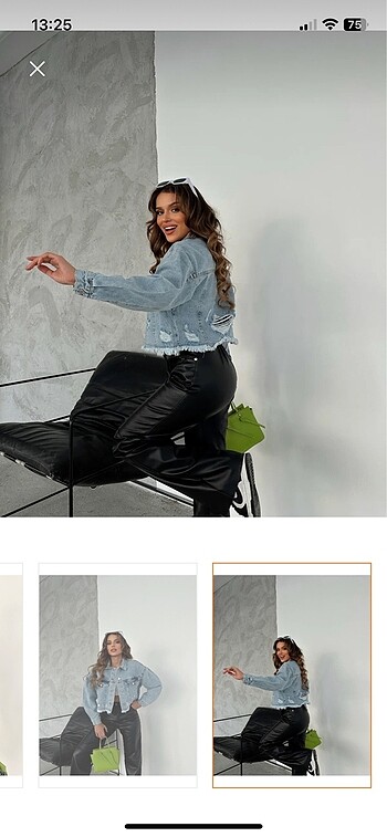 Crop oversize ceket
