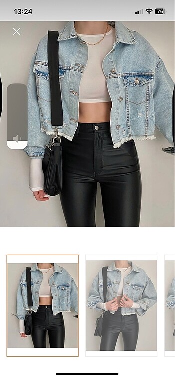 l Beden Crop oversize ceket