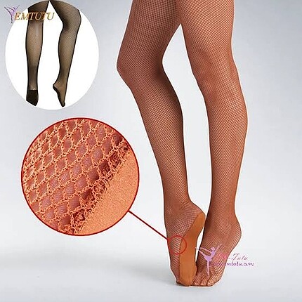 s Beden turuncu Renk Danskin tan bronz file latin dans çorap