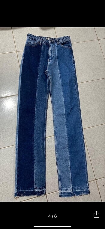 34 Beden mavi Renk Zara model jean