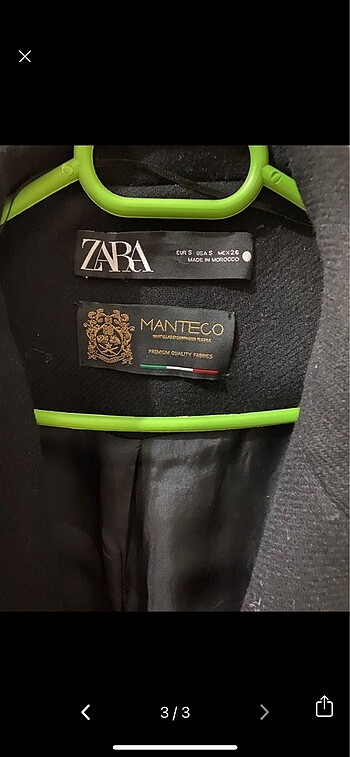 Zara manteco kaban