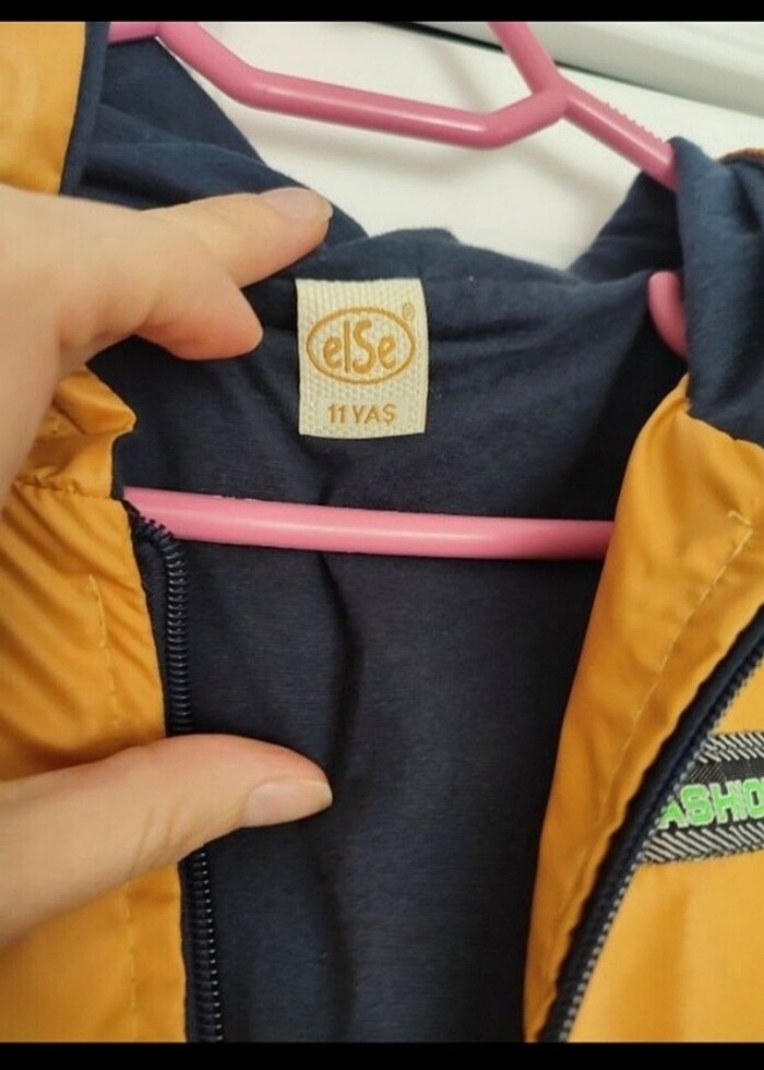 9-10 yaş uyumlu içi penye kumaş yağmurluk - Görsel 3