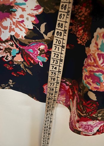 Çiçek Desenli Uzun Kollu Midi Elbise ya da tunik - Görsel 3