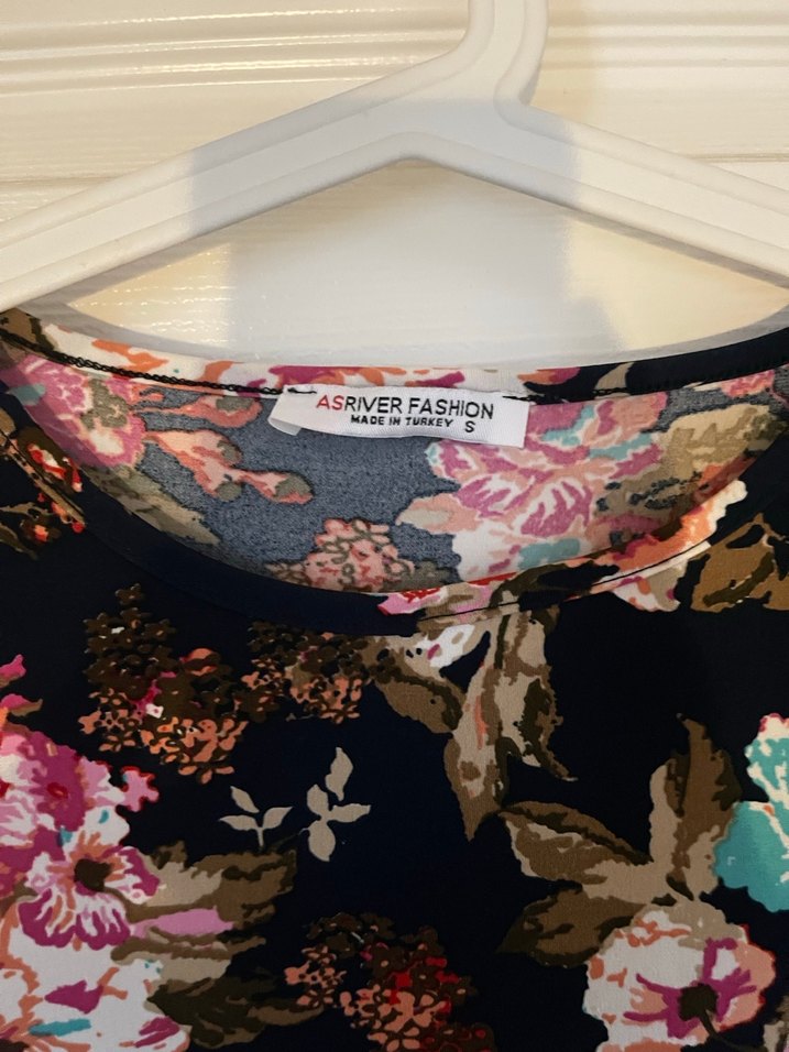 Çiçek Desenli Uzun Kollu Midi Elbise ya da tunik - Görsel 2