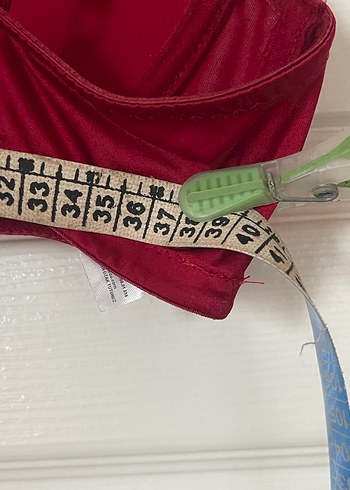 90 C Kırmızı Desteksiz Süngerli Balenli Sütyen - Görsel 10