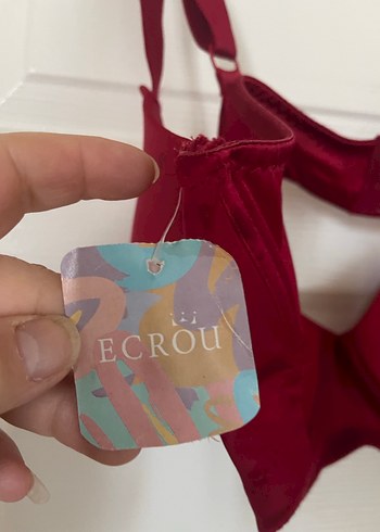 90 C Kırmızı Desteksiz Süngerli Balenli Sütyen - Görsel 7