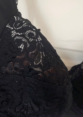 Siyah Gotik Dantelli Sütyen - Görsel 4