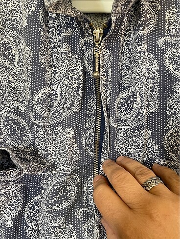 Tiffany Tomato -Mavi Gömlek ceket - Görsel 7