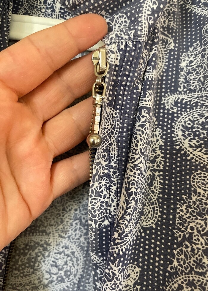 Tiffany Tomato -Mavi Gömlek ceket - Görsel 4