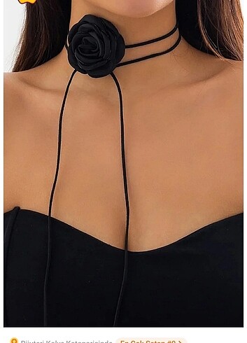 Tasarımcı Gül choker 