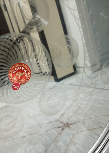 Gri Parlak Modern Yuvarlak Tepsi - Görsel 2