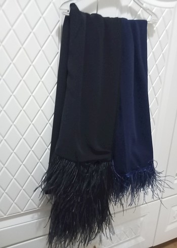 Püsküllü Kadın Mavisi Şal - Görsel 2