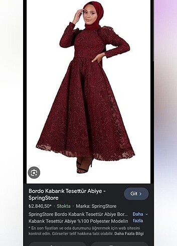 Bordo Elbise