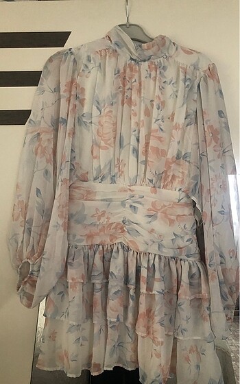 H&M Çiçek Desenli Şifon Elbise