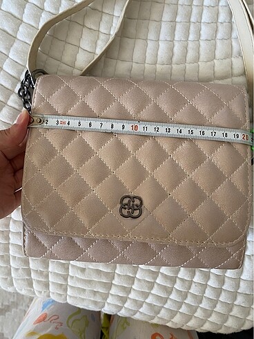 pudra pembe kol çantası - Görsel 3