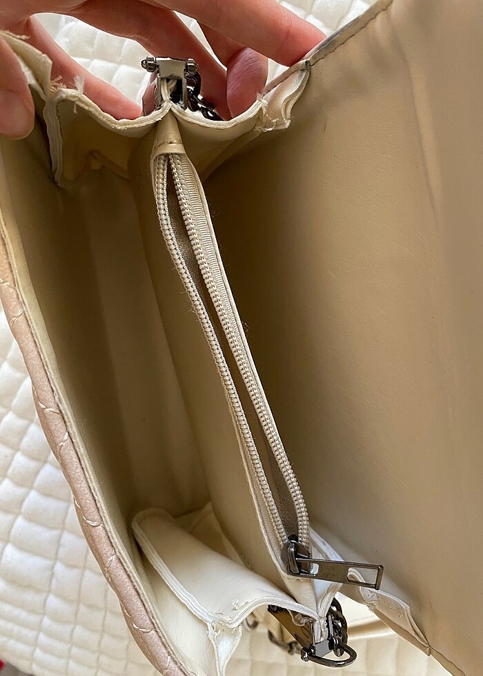 pudra pembe kol çantası - Görsel 2