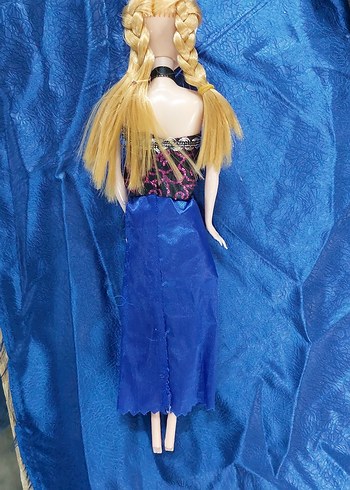 Beden frozen elsa mavi uzun elbiseli oyuncak 25 cm