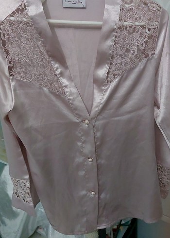 Bej Dantel Detaylı Uzun Kadın Sabahlık - Görsel 4