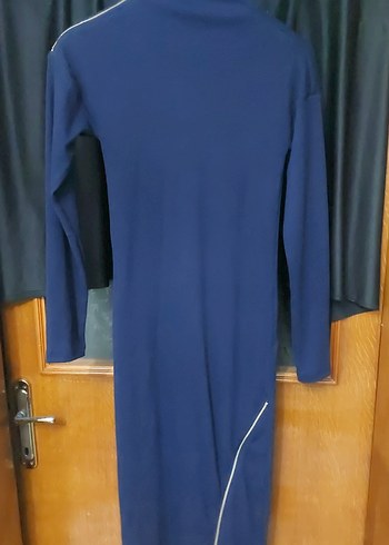 Uzun Kollu Lacivert Hamile Tunik - Görsel 4