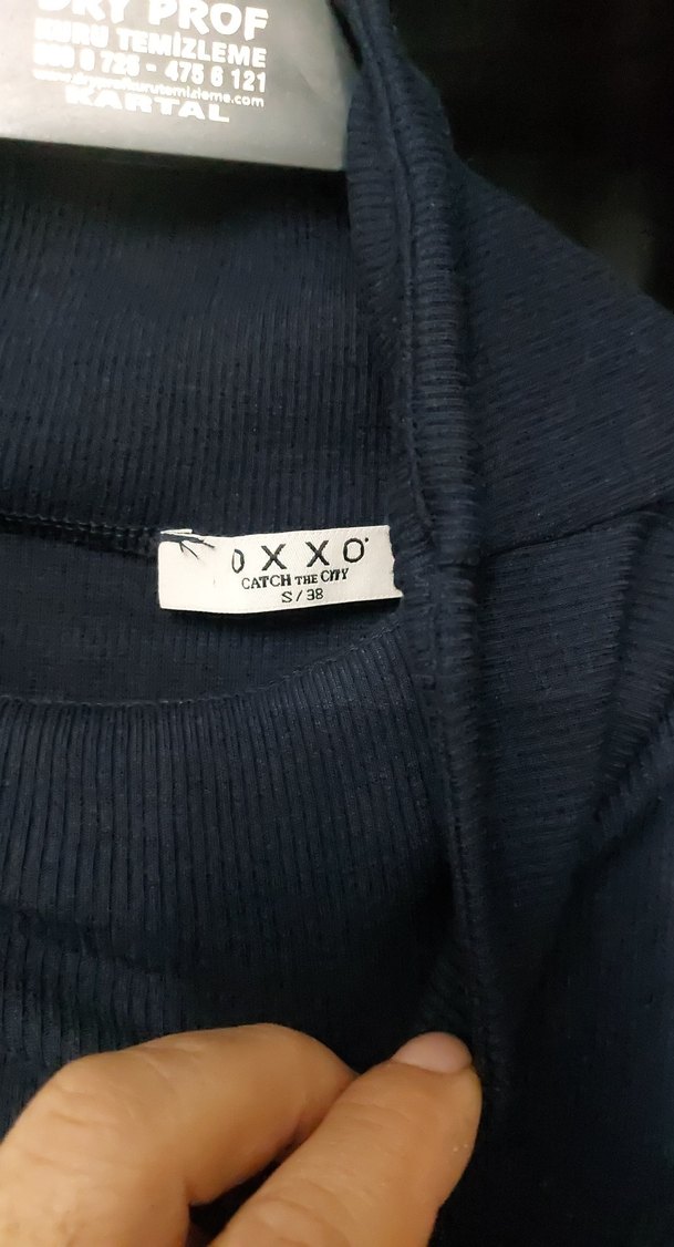 Uzun Kollu Lacivert Hamile Tunik - Görsel 3