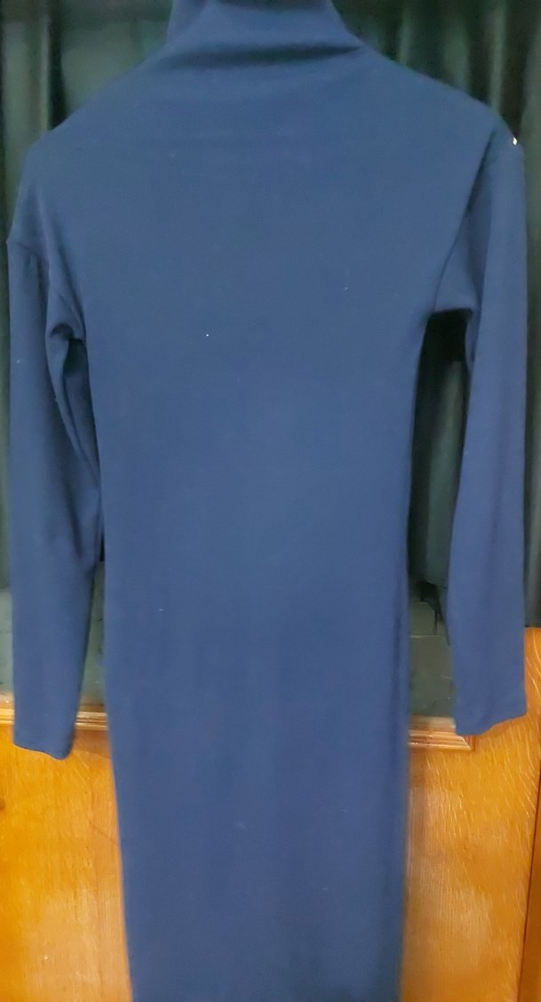 Uzun Kollu Lacivert Hamile Tunik - Görsel 5