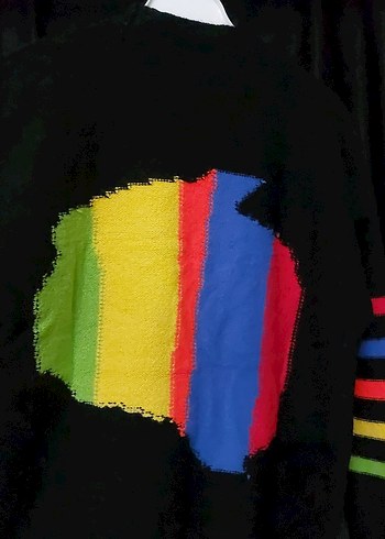 Renkli Desenli Örgü Kadın Hırka - Görsel 3