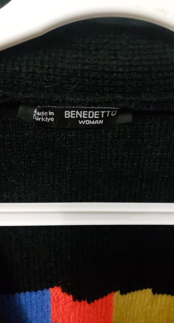 Renkli Desenli Örgü Kadın Hırka - Görsel 2