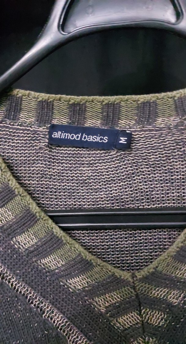 Gri V Yaka Erkek Triko Kazak - Görsel 2