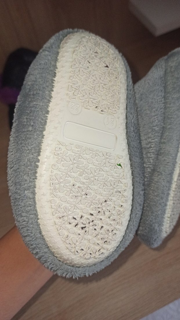 Kız Çocuk Gri Peluş Ev Terliği - Görsel 2