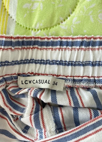 Çizgili, Bol Kesim, Pamuklu Kadın Pantolon - Görsel 3