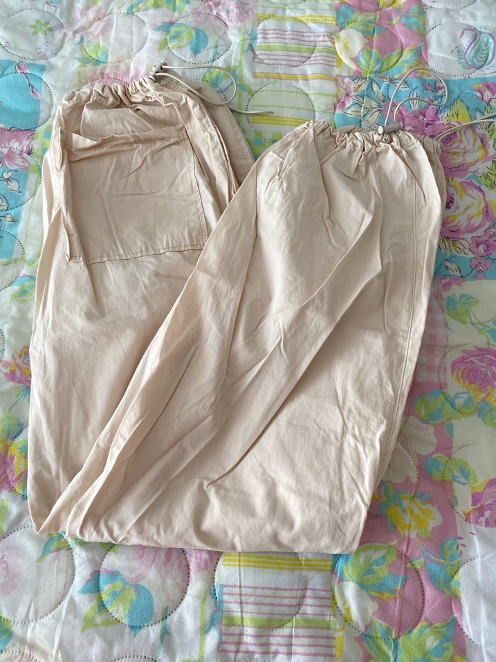 Bej paraşüt pantolon - Görsel 2