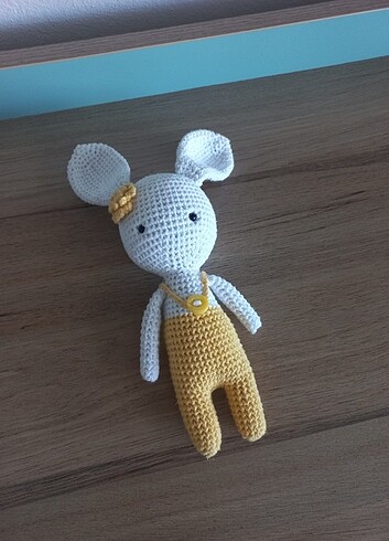 Amigurumi Sarı Tavşan Peluş Oyuncak - Görsel 3