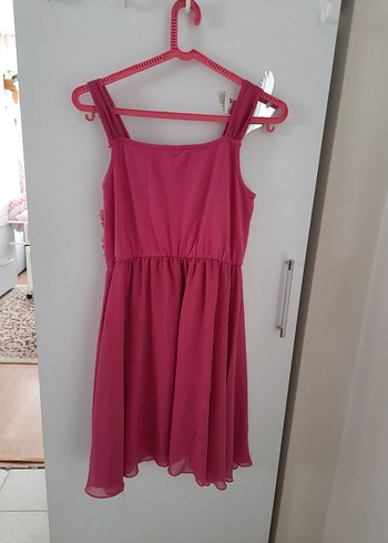 Pembe Fırfırlı Elbise - Görsel 2