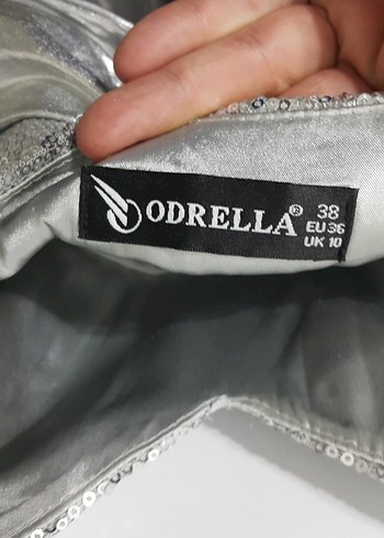 Gri Straplez Midi Abiye Elbise - Görsel 3