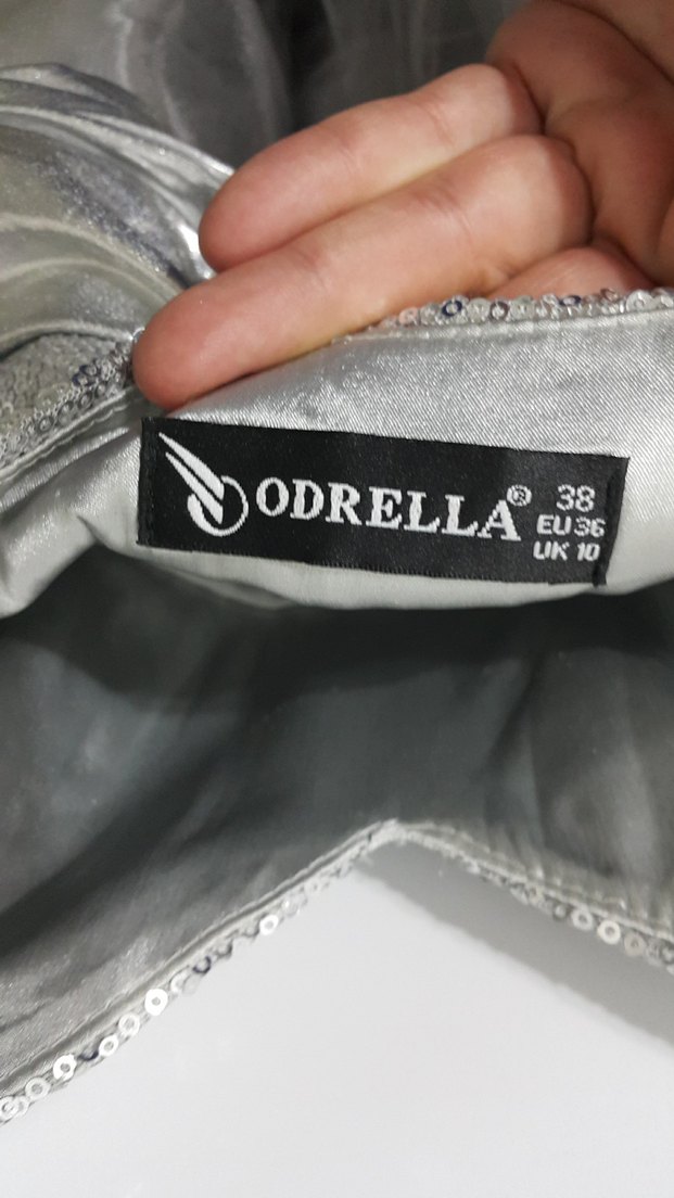 Gri Straplez Midi Abiye Elbise - Görsel 3